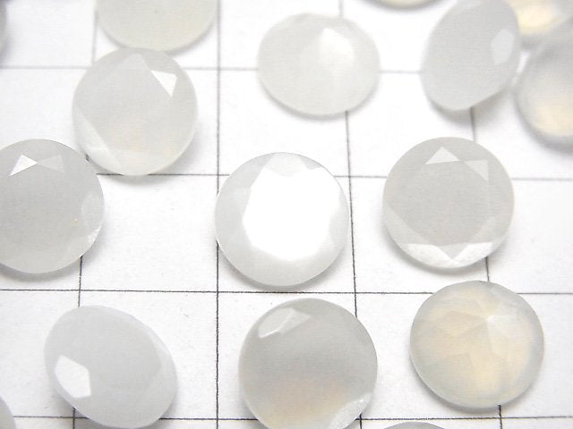 優質白月光石 AAA 圓形刻面裸石 10x10mm 3顆裝