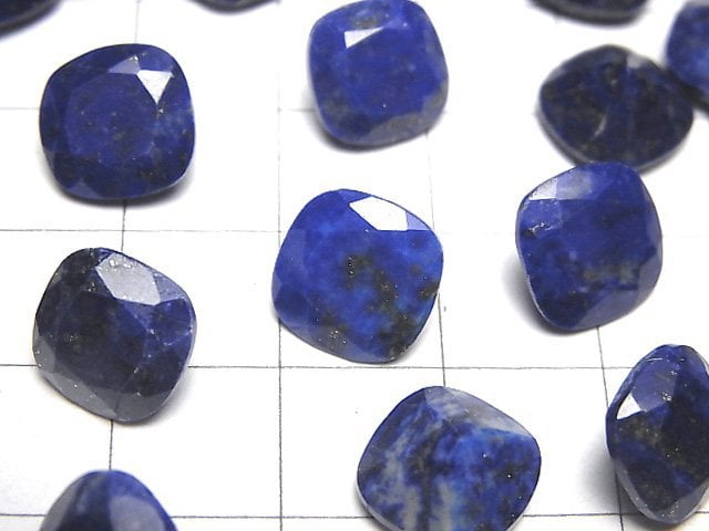 青金石 AA++ 散裝方形刻面 10x10毫米 3顆