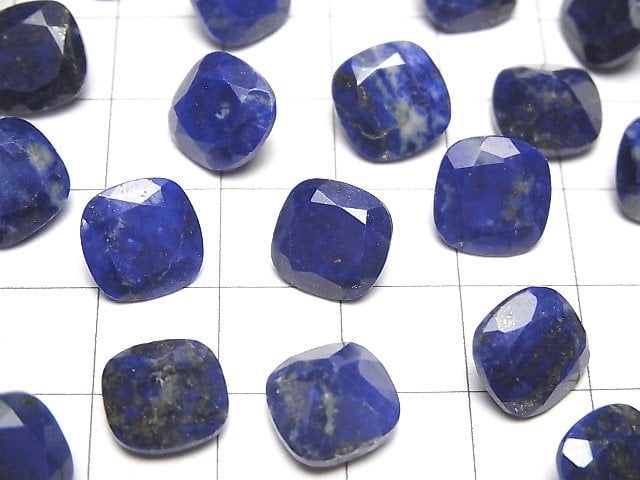 Lapislazuli AA++ lose Steine quadratisch facettiert 10x10mm 3Stk