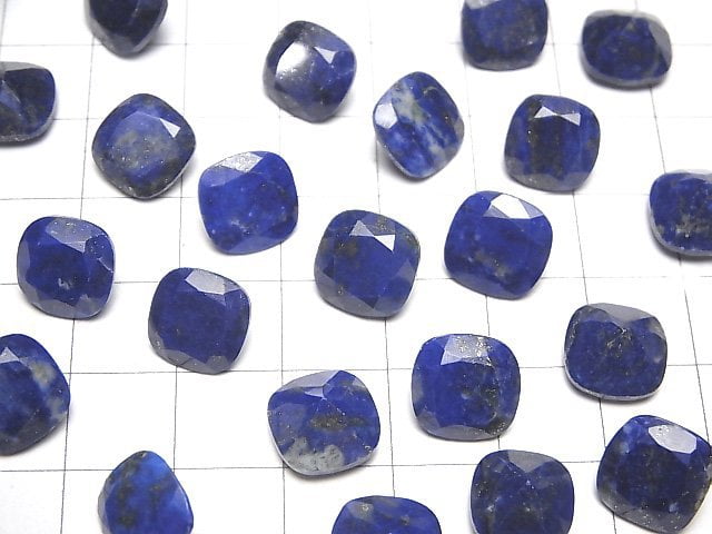 Lapislazuli AA++ lose Steine quadratisch facettiert 10x10mm 3Stk