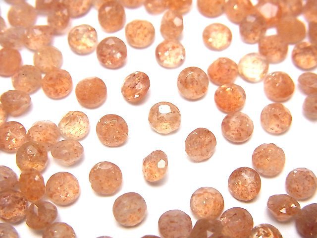 高品質太陽石 AAA - 裸石 圓刻面 4x4mm 10顆裝