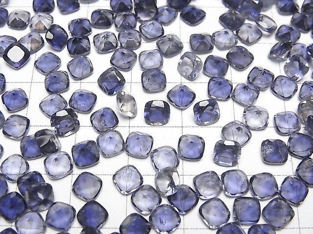Hochwertiger Iolith AAA Lose Steine Quadrat Facettiert 5x5mm 5 Stück