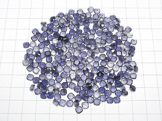 Hochwertiger Iolith AAA Lose Steine Quadrat Facettiert 5x5mm 5 Stück