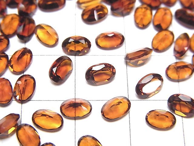 高品質馬德拉黃水晶 AAA 裸石 橢圓刻面 6x4mm 5顆