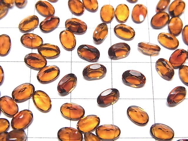 Hochwertiger Madeira Citrin AAA lose Steine oval facettiert 6x4mm 5Stk