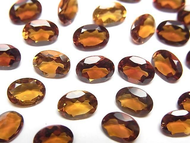 高品質馬德拉黃水晶 AAA 裸石 橢圓刻面 7x5毫米 3顆