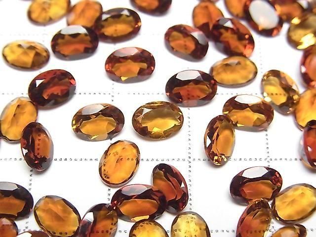 高品質馬德拉黃水晶 AAA 裸石 橢圓刻面 7x5毫米 3顆