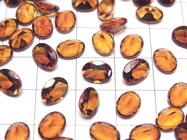 Hochwertiger Madeira Citrin AAA lose Steine oval facettiert 8x6mm 2Stk