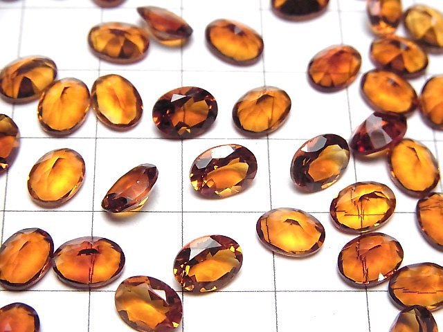 Hochwertiger Madeira Citrin AAA lose Steine oval facettiert 8x6mm 2Stk