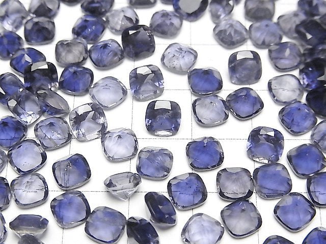 Hochwertiger Iolith AAA Lose Steine Quadrat Facettiert 6x6mm 3 Stück