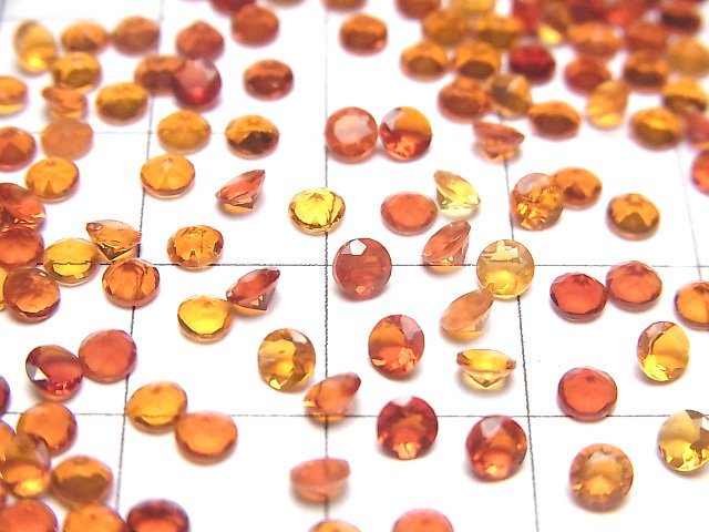 Hochwertiger mexikanischer Opal (Feueropal) AAA lose Stein rund facettiert 3x3mm 5 Stück