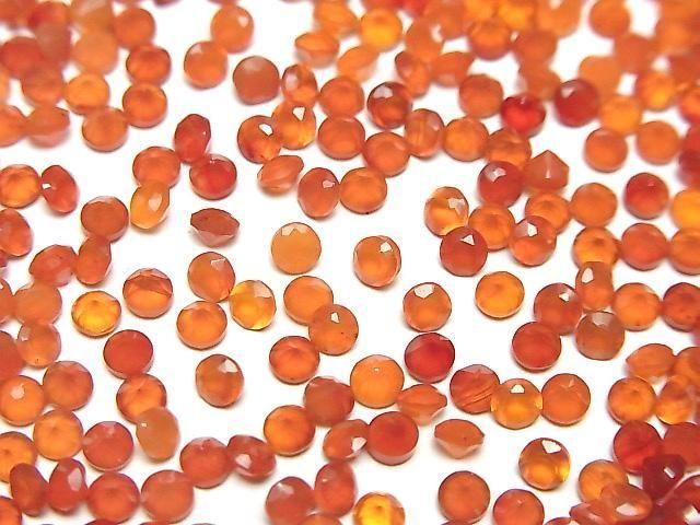 高品質紅玉髓 AAA 裸石 圓形刻面 3x3公釐 10顆