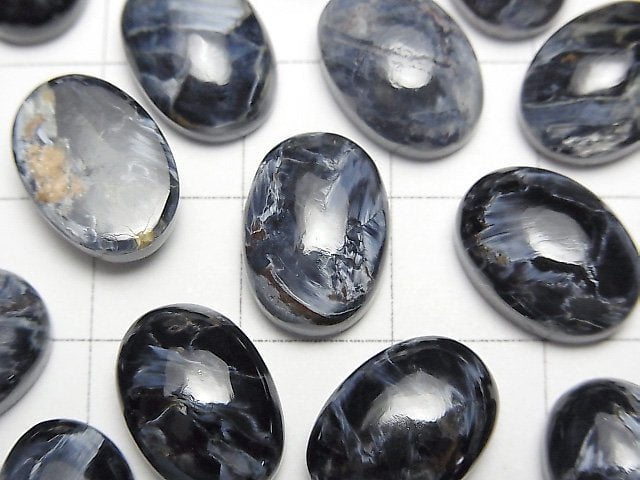 Blue Pietersite AAA Oval Cabochon 14x10mm 1pc