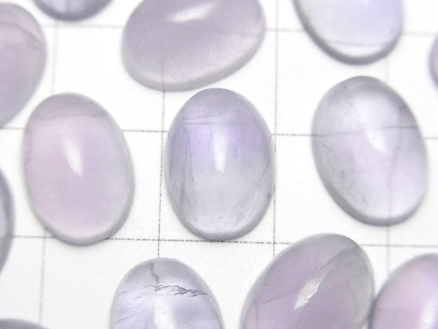 紫螢石 AAA 蛋面刻面 14x10mm 2顆