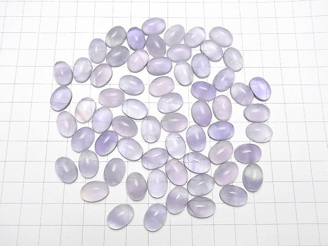 Lila Fluorit AAA ovaler Cabochon 14x10mm 2 Stück