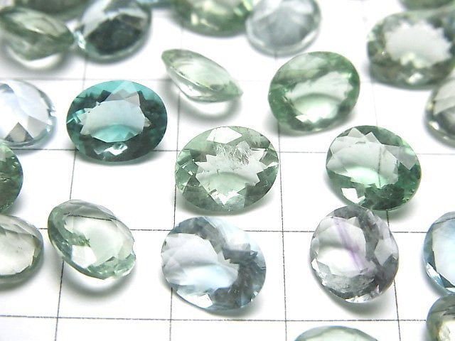 優質綠螢石 AAA 裸石 橢圓刻面 10x8公釐 3顆