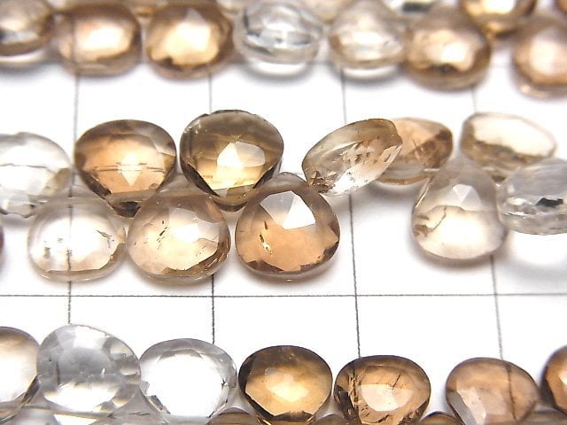 高品質棕色拓帕石 AAA 栗色刻面水滴半串或單串珠(約8英吋/20公分)
