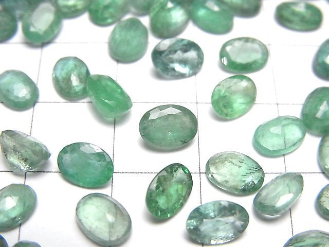 尚比亞高品質祖母綠 AAA - 裸石 橢圓形刻面 7x5mm 1顆