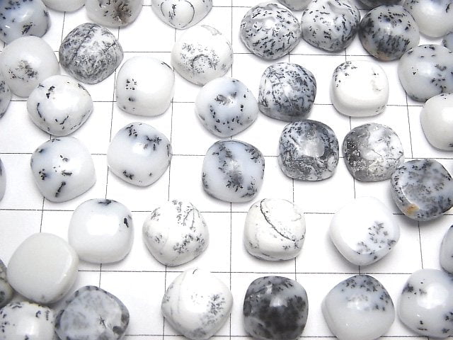 Dendrite Opal Square Cabochon 10x10mm 5pcs