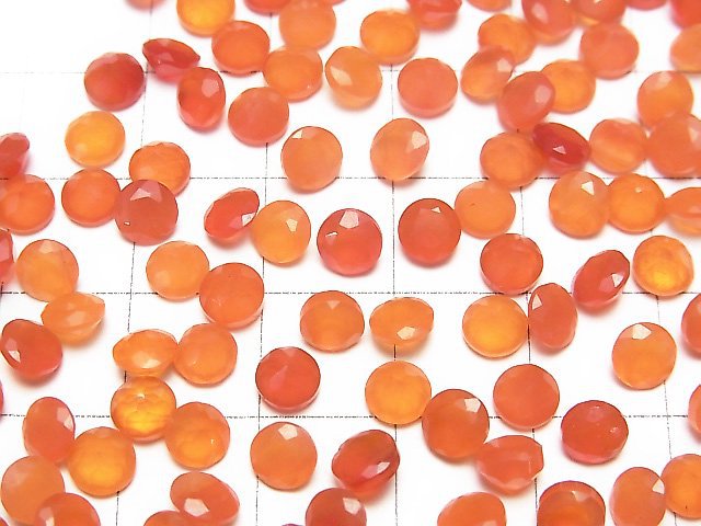 Hochwertiger Karneol AAA lose Steine runde facettierte 5x5mm 5 Stück