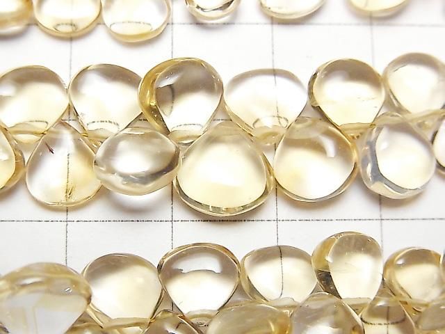 高品質黃水晶 AAA-栗色 (光滑) 半串或1串珠子 (約7英吋/18公分)