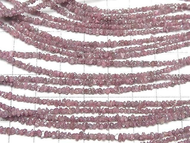 Rosa Diamant Chips (Kleine Nugget) halb oder 1strang Perlen (ca. 14 Zoll/34 cm)