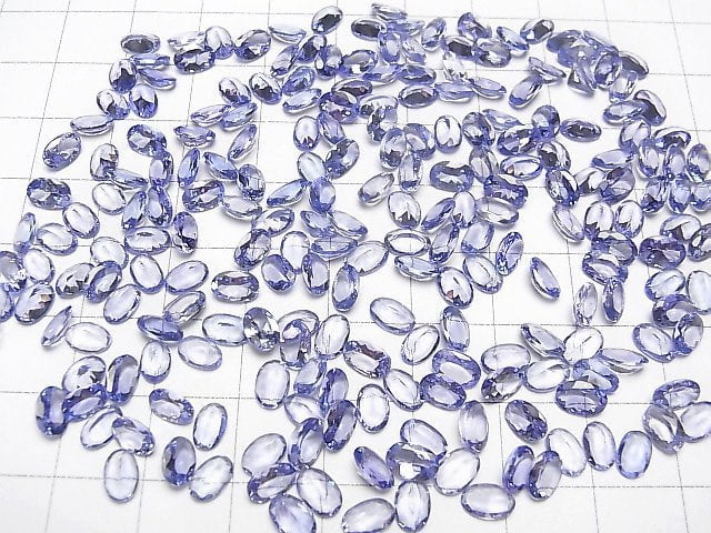 Hochwertiger Tansanit AAA Lose Stein Oval Facettiert 6x4mm 2 Stück