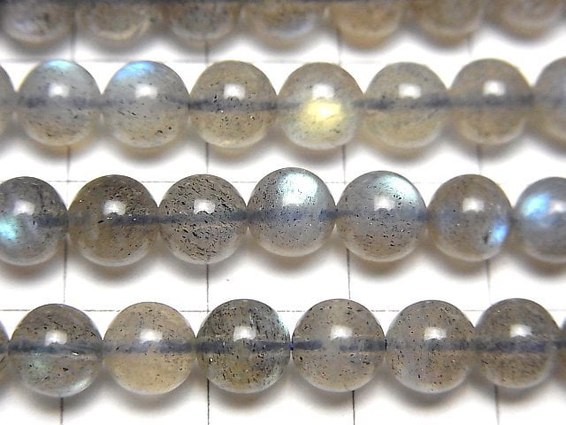 高品質拉長石 AAA 圓珠 6mm 半串或 1 串珠(約 15 英寸/37 厘米)