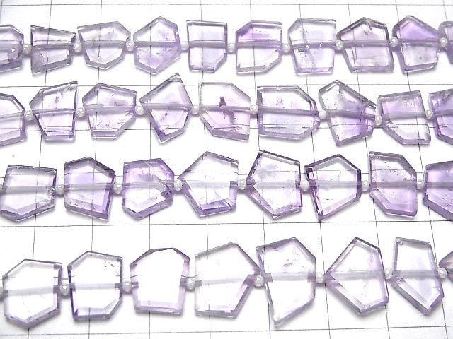 Hochwertiger Amethyst AA++ Rohschnitt Facettiert 1Strang Perlen (ca. 6Zoll/16cm)