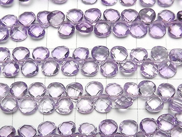 Hochwertiger Amethyst AAA kastanienbraun facettierte Briolette 6x6mm halbe oder 1strang Perlen (30 Stück)