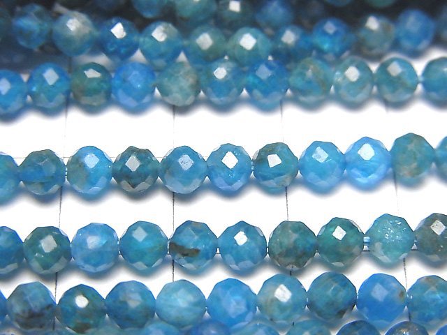 High Quality! Apatite AA Faceted Round 4mm 1strand beads (aprx.15inch/37cm)