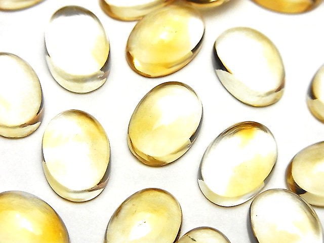高品質黃水晶 AAA 蛋面刻面 14x10mm 1顆