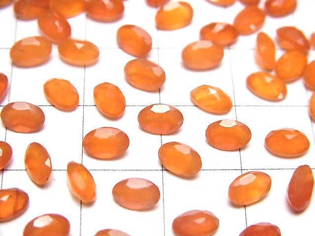 Hochwertiger Karneol AAA Lose Stein Oval Facettiert 6x4mm 10Stück