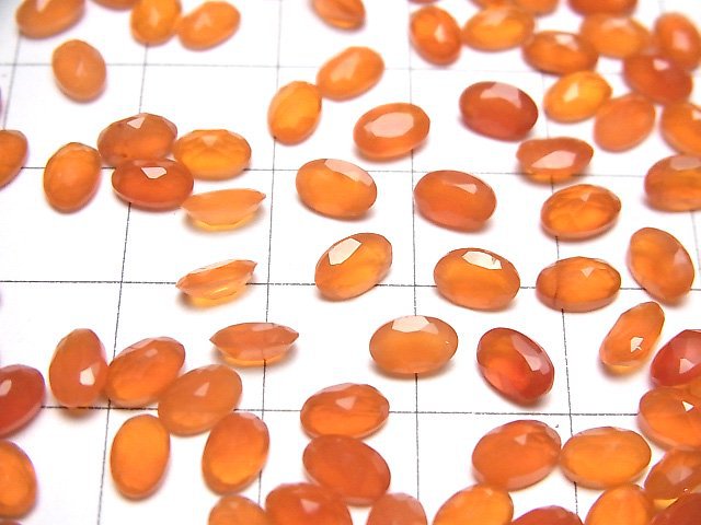 Hochwertiger Karneol AAA Lose Stein Oval Facettiert 6x4mm 10Stück