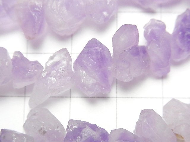 紫水晶尖形原石碎石珠一串 (約15英吋/37公分)