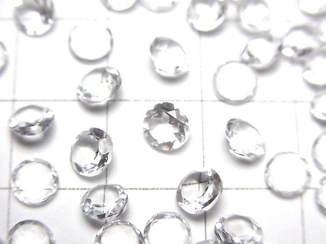 高品質水晶 AAA 散珠 圓刻面 5x5mm 10顆