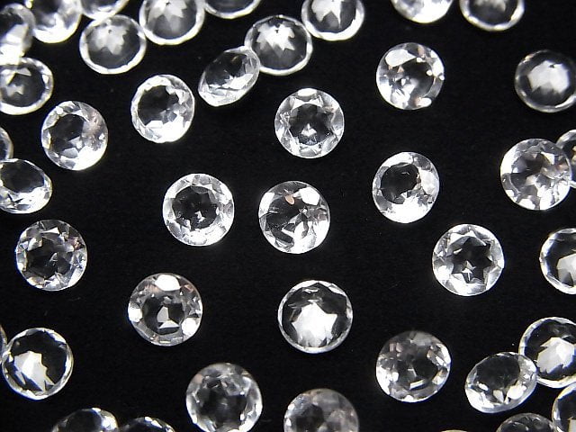 Hochwertiger Kristall AAA Lose Steine Rund Facettiert 5x5mm 10Stück