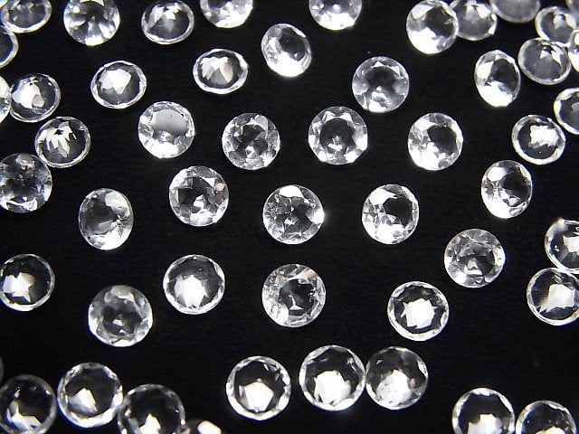 Hochwertiger Kristall AAA Lose Steine Rund Facettiert 5x5mm 10Stück