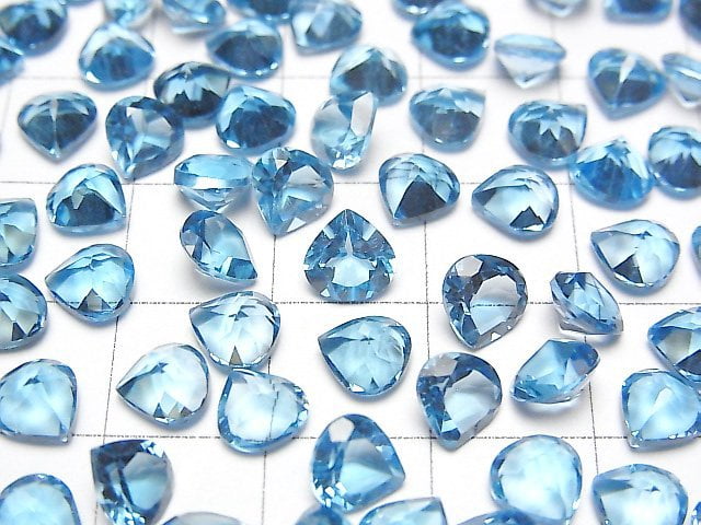 Hochwertiger Londoner blauer Topas AAA lose Steine Kastanien-facettiert 6x6mm 5 Stück
