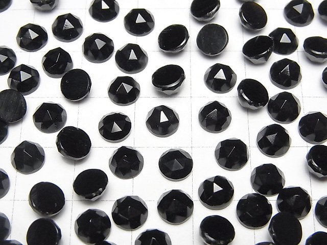 Onyx Runde Rosenschliff 6x6mm 5Stk
