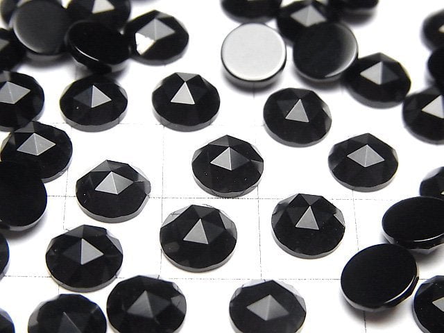 Onyx Runde Rosenschliff 8x8mm 5Stk