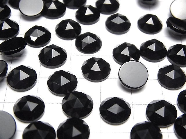Onyx Runde Rosenschliff 10x10mm 5Stk