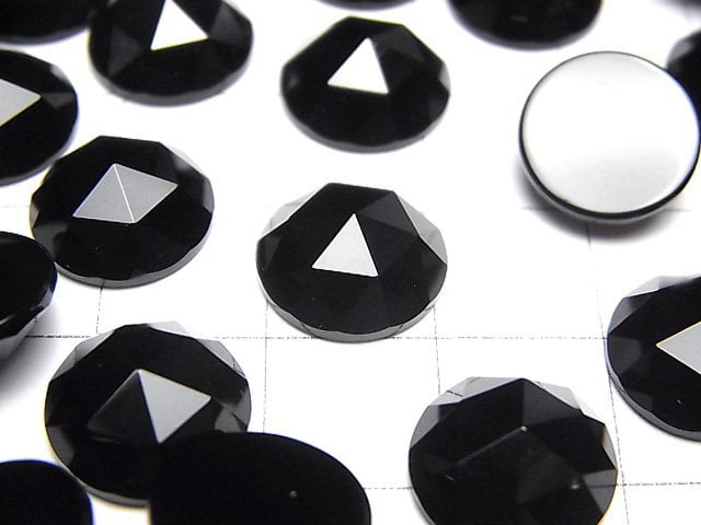 縞瑪瑙圓形玫瑰切工 12x12mm 5顆