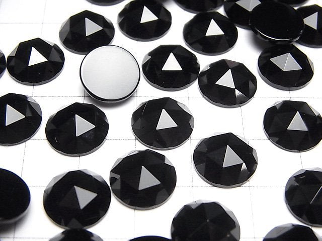 Onyx Runde Rosenschliff 12x12mm 5Stk