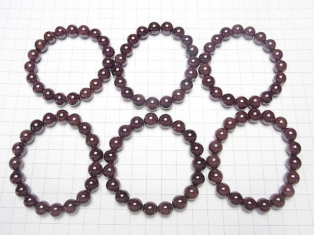 Sterngranat AA++ rund 10mm Armband