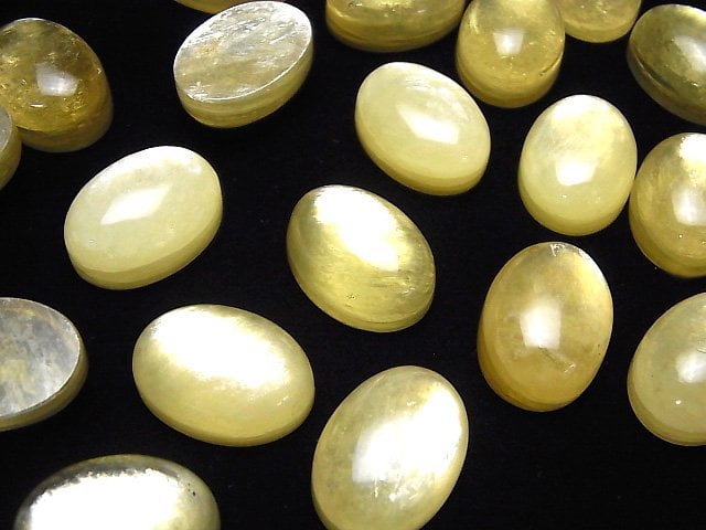 Golden Mica AAA Oval Cabochon 25x18mm 1pc