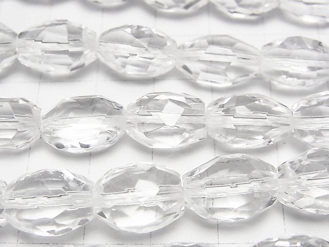 AAA級水晶 - 米珠 - 切面塊狀 13x10x10毫米 半串或1串珠子 (約15英寸/38厘米)