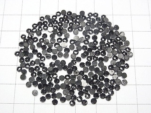 Schwarzer Diamant AAA Runde Rosenschliff 3x3mm 3 Stück
