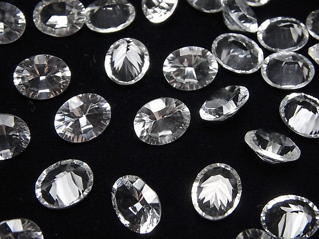 Hochwertiger Weißer Topas AAA Lose Stein Oval Konkavschliff 10x8mm 2Stk