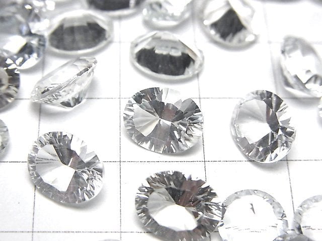 Hochwertiger Weißer Topas AAA Lose Stein Oval Konkavschliff 10x8mm 2Stk